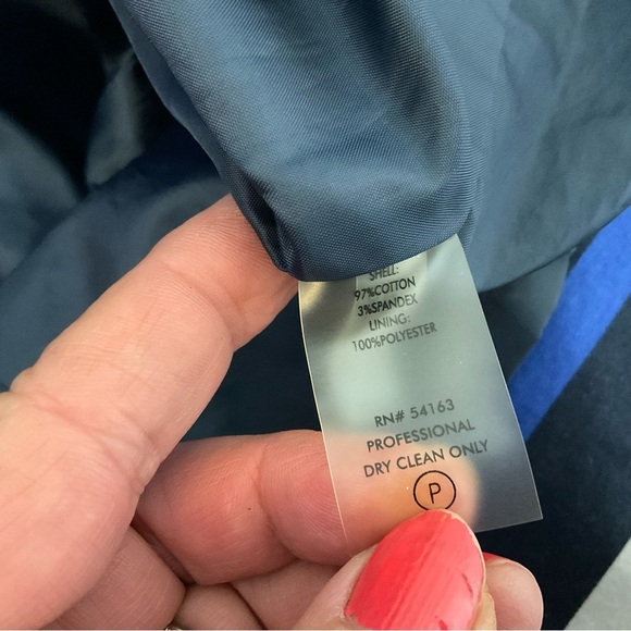 Tommy Hilfiger Navy and Yellow Striped Midi Dress - Picture 9 of 9